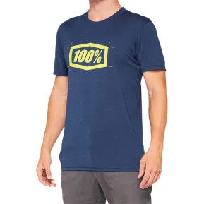 100% Cropped Tech T-Shirt  - Navy