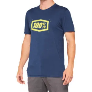 100% Cropped Tech T-Shirt  - Navy
