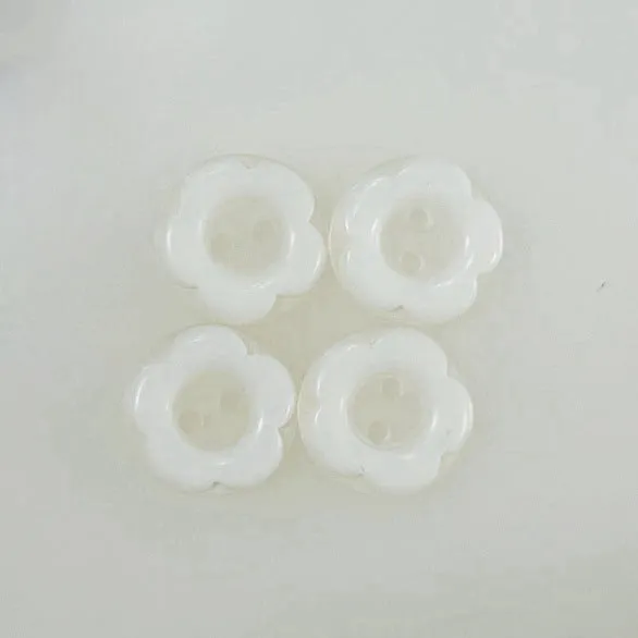 12mm 6 Colors Cartoon Resin Plum Buttons 120 Pack