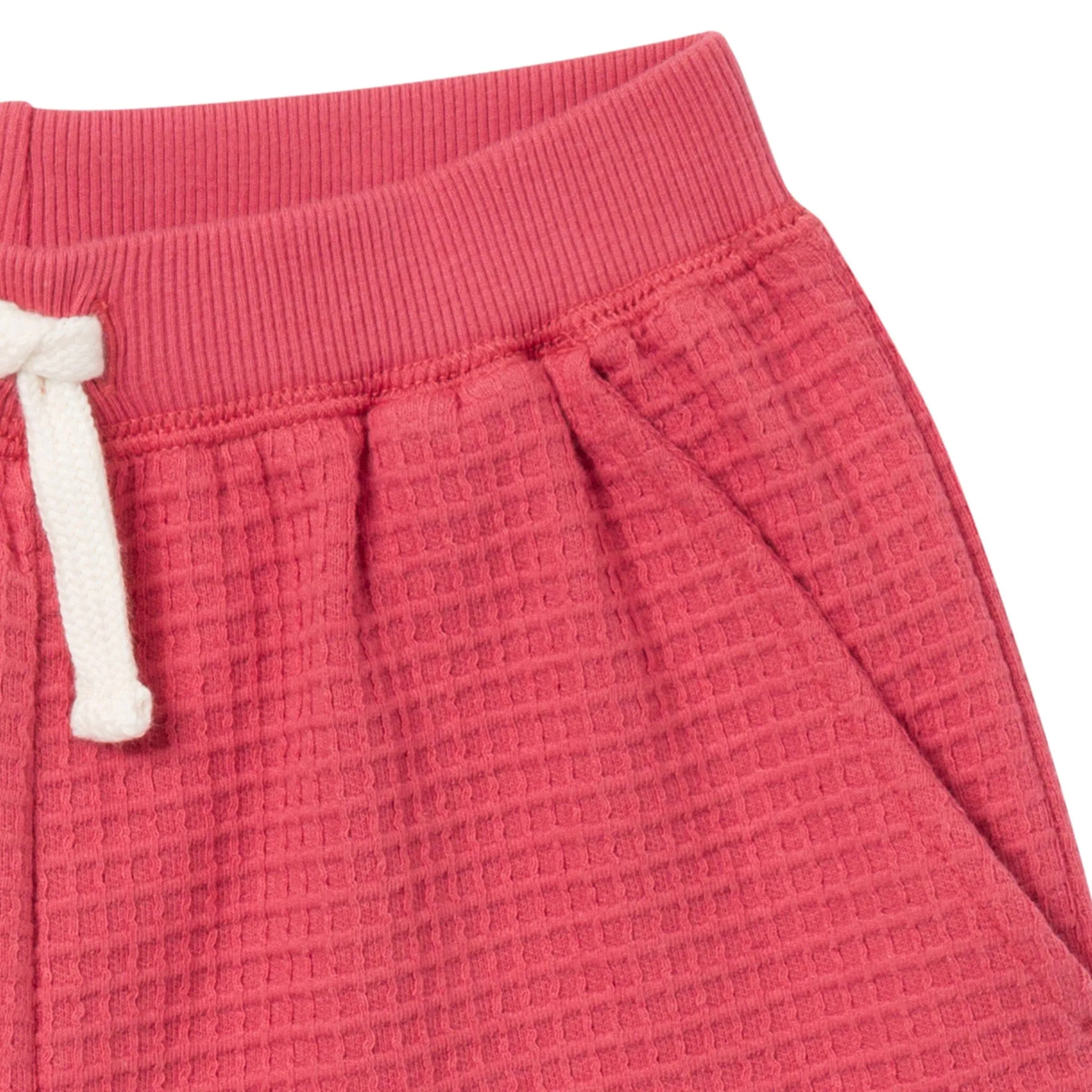 2-Piece Infant & Toddler Boys Dusty Red Long Sleeve Top and Shorts Set