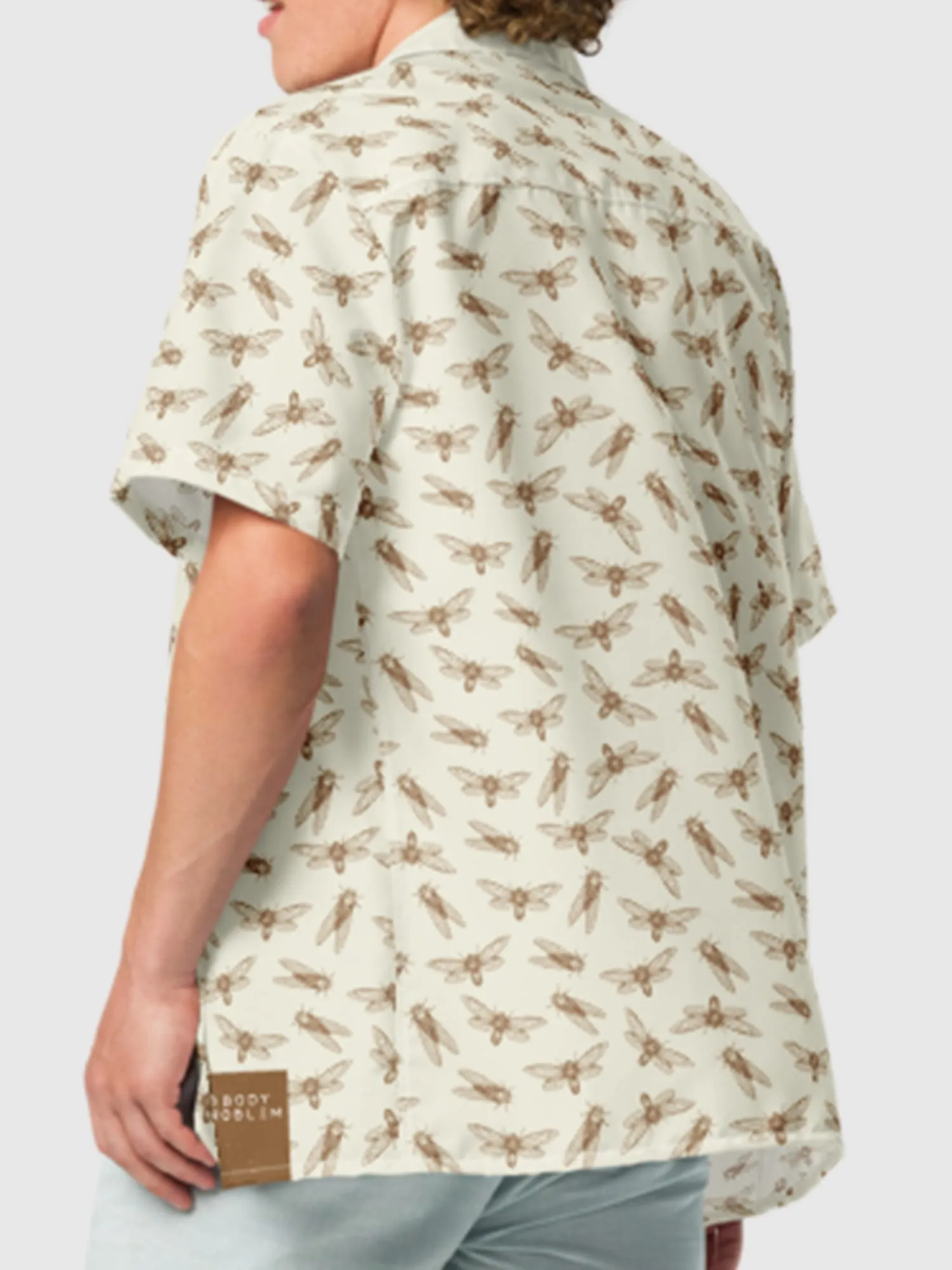 3 Body Problem Bugs Unisex Button Shirt [Ivory]