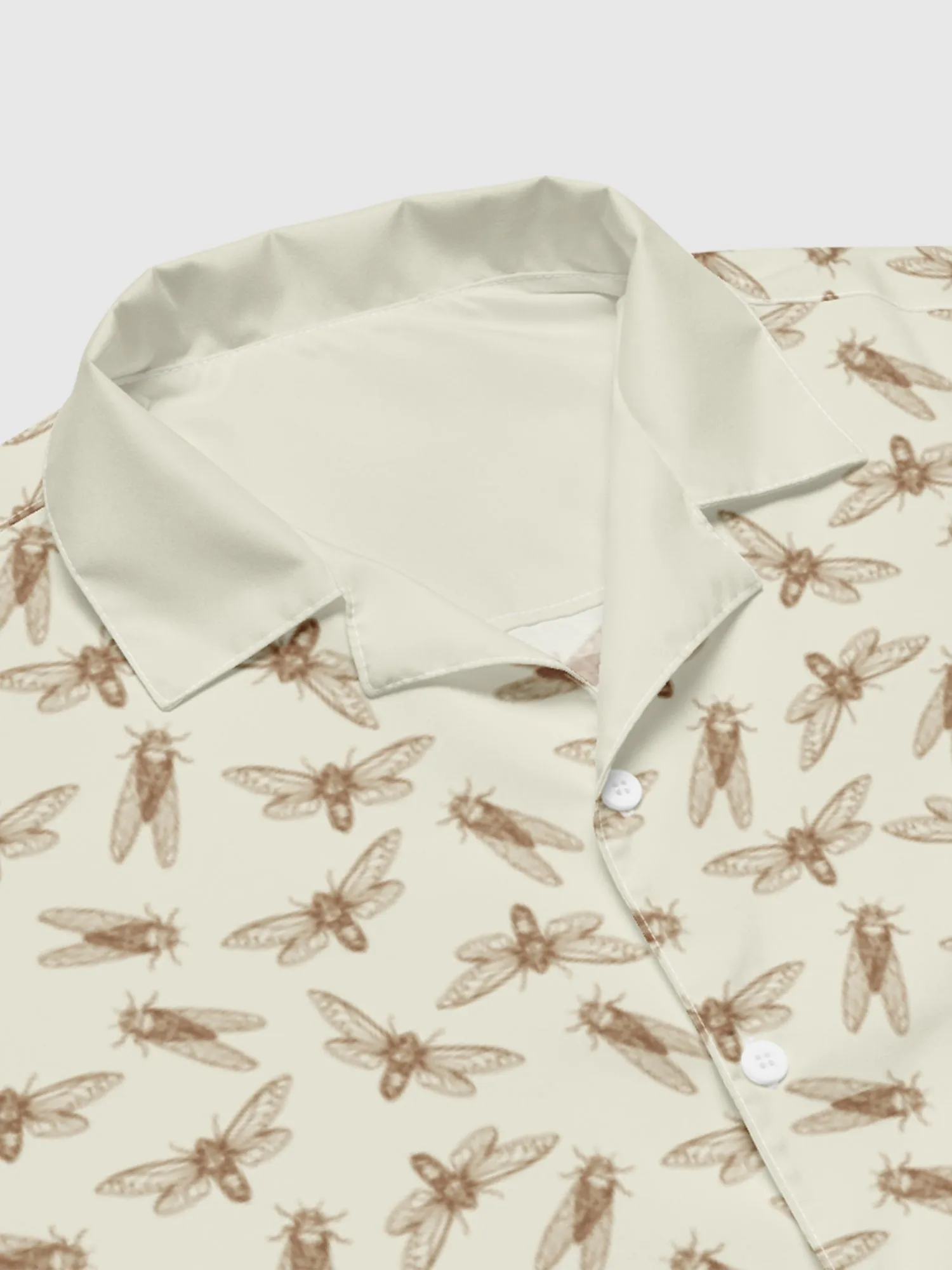 3 Body Problem Bugs Unisex Button Shirt [Ivory]