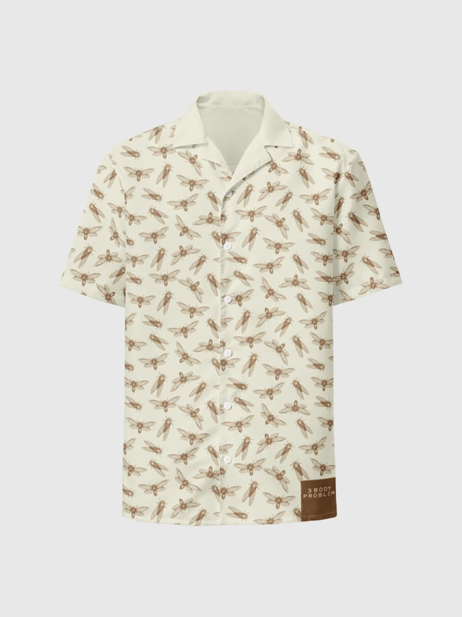 3 Body Problem Bugs Unisex Button Shirt [Ivory]