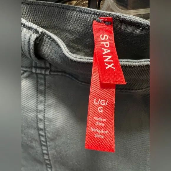 34. SPANX 6-Inch Stretch Twill Shorts in Hazy Grey