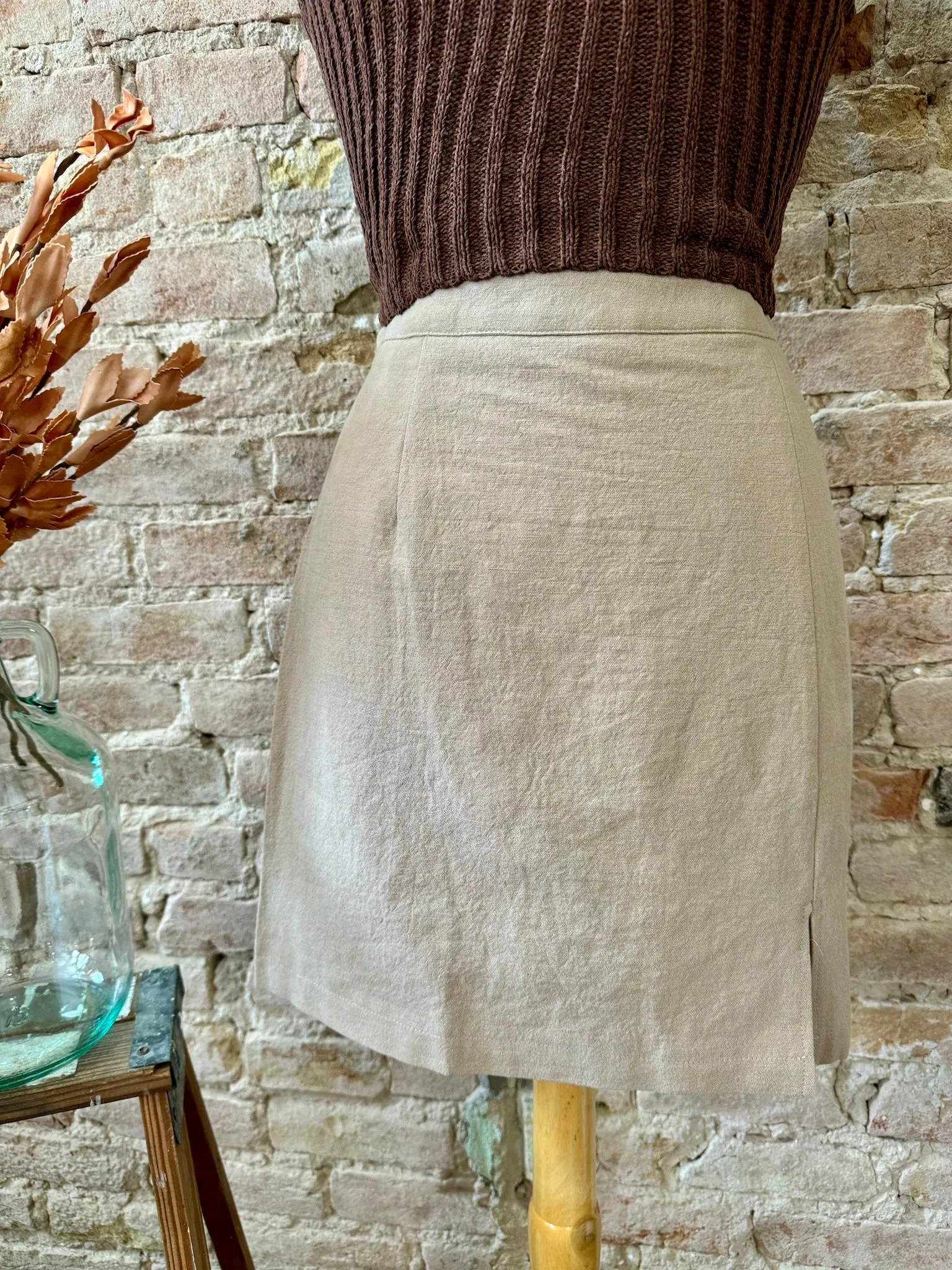 40% Off - Seven PM Sharp Khaki Skirt