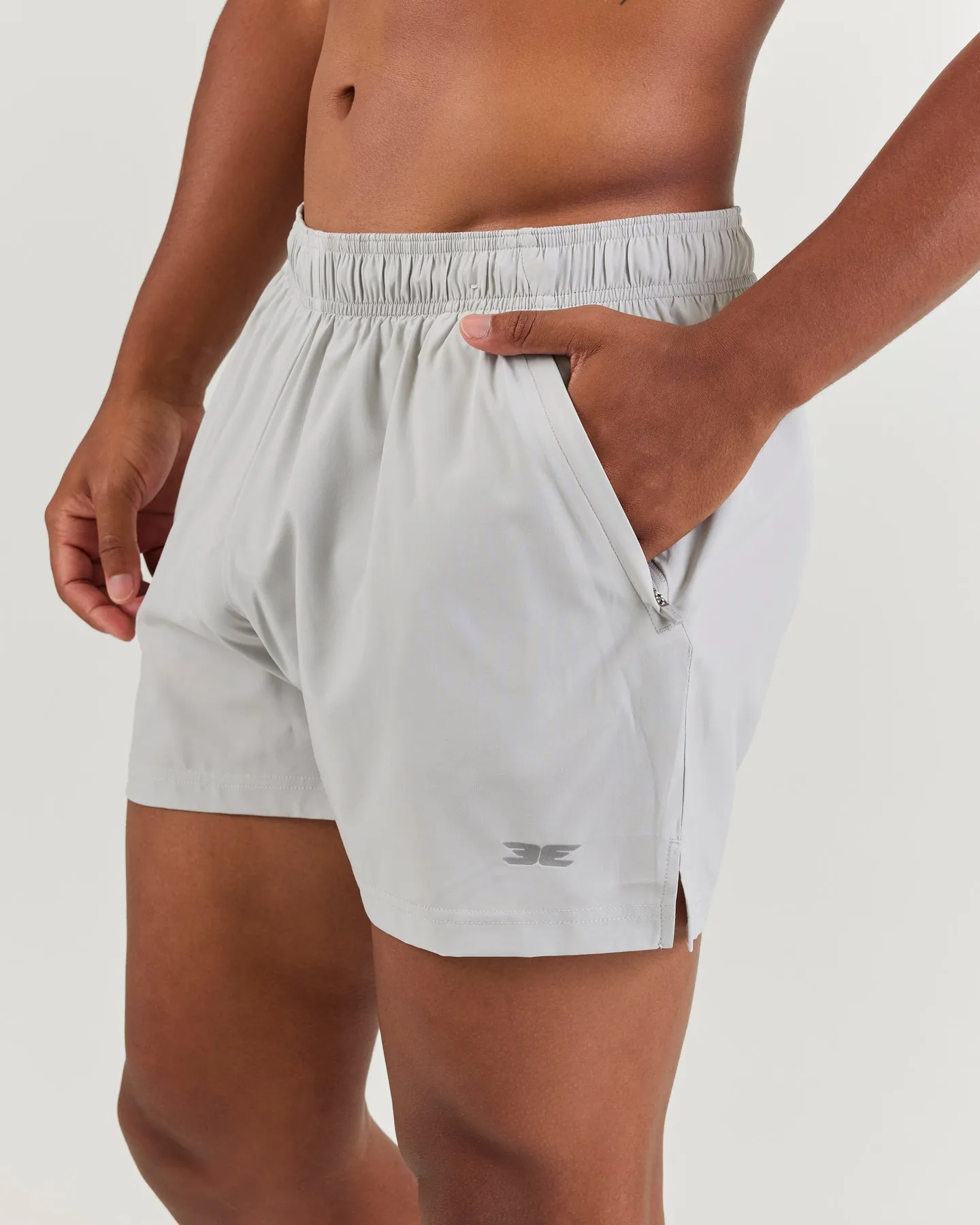 4" Elite Aero Shorts - Light Grey