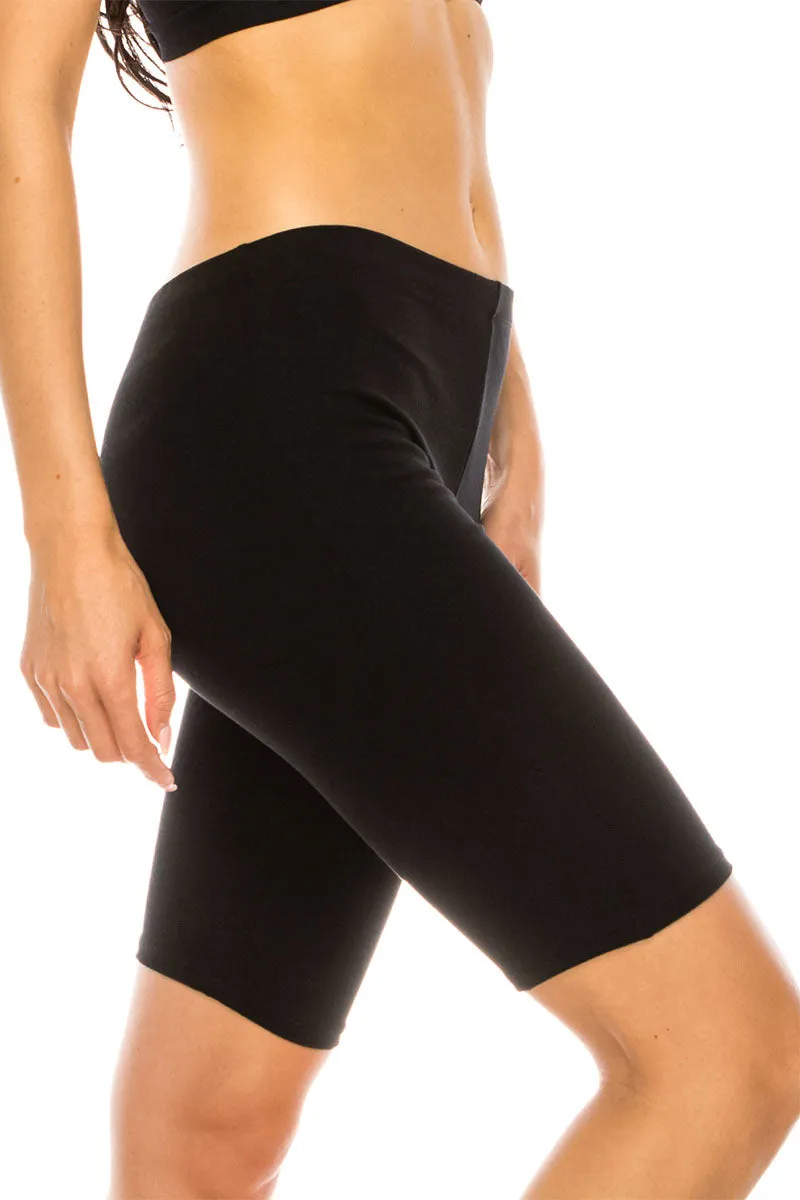 70105 6 Piece Comfortable Solid Cotton Shorts with Elastic Band Cotton Biker Shorts
