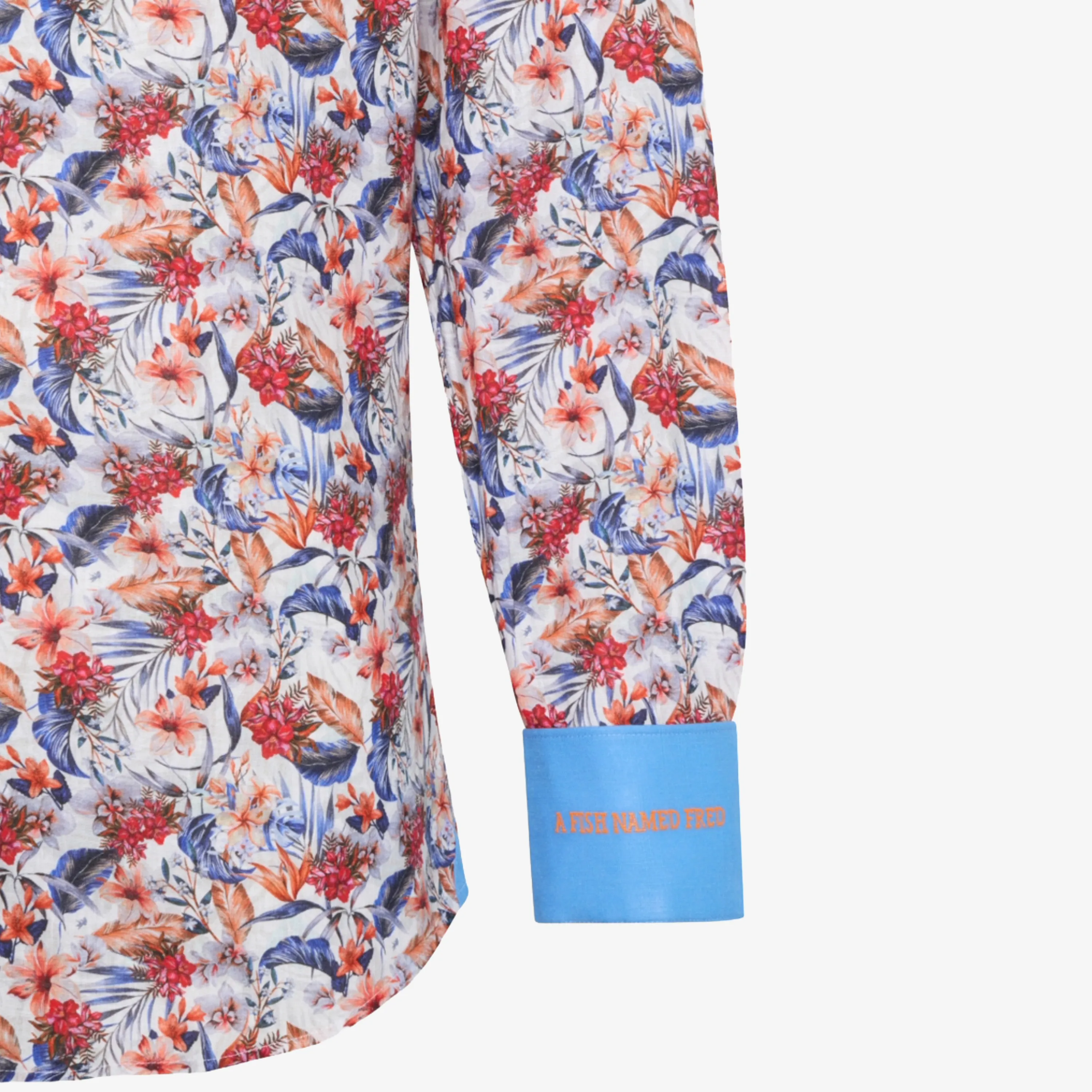 A Fish Named Fred Floral Shirt - Coral
