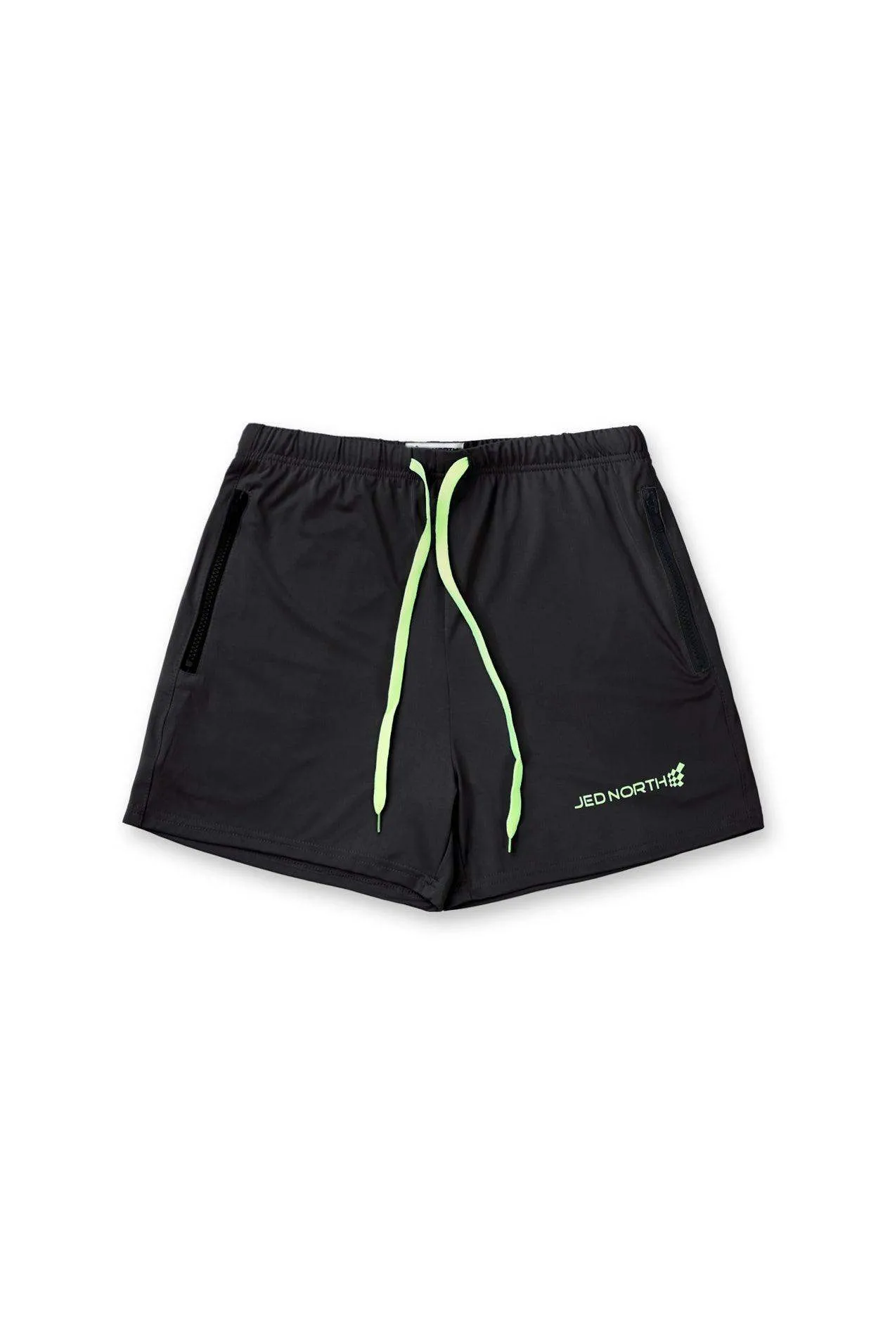 Agile Bodybuilding 4'' Shorts w Zipper Pockets - Black