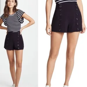 A.L.C. Highwaist Black Shorts Women’s 4