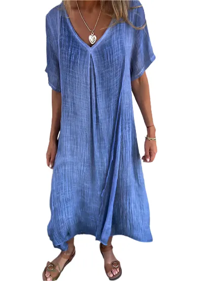 Alessia – Relaxed Cotton-Linen Dress for Women
