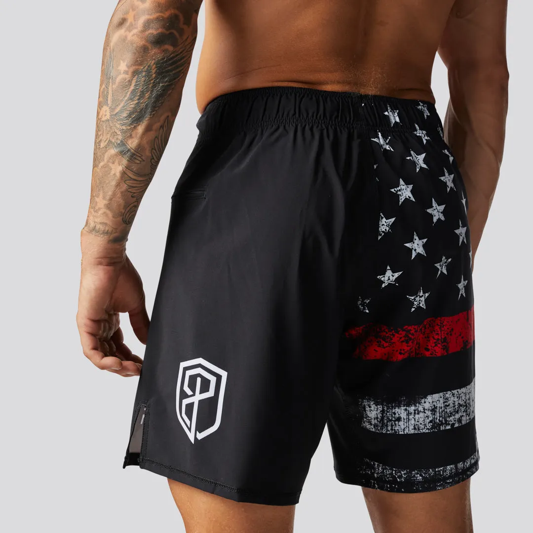 American Defender Short Velcro 3.0 (Thin Red Line)