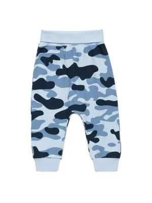 Artie - Blue Camouflage Patterned Baby Leggings 9 to 18 Months