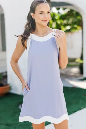 Aureum: Smooth Sailing Light Blue Scalloped Dress