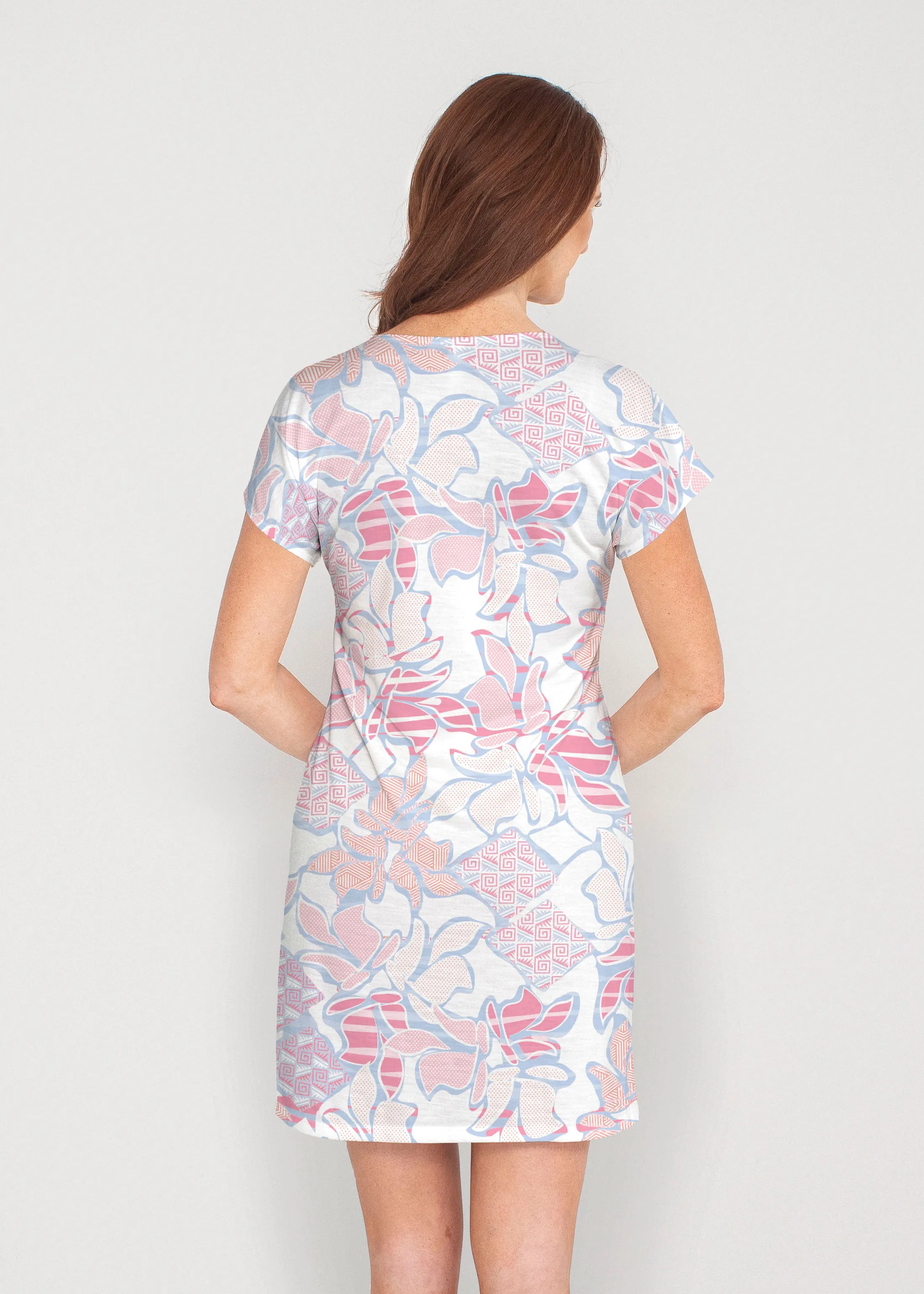 Aztek Sail Peri (8116) ~ French Terry Short Sleeve Crew Dress