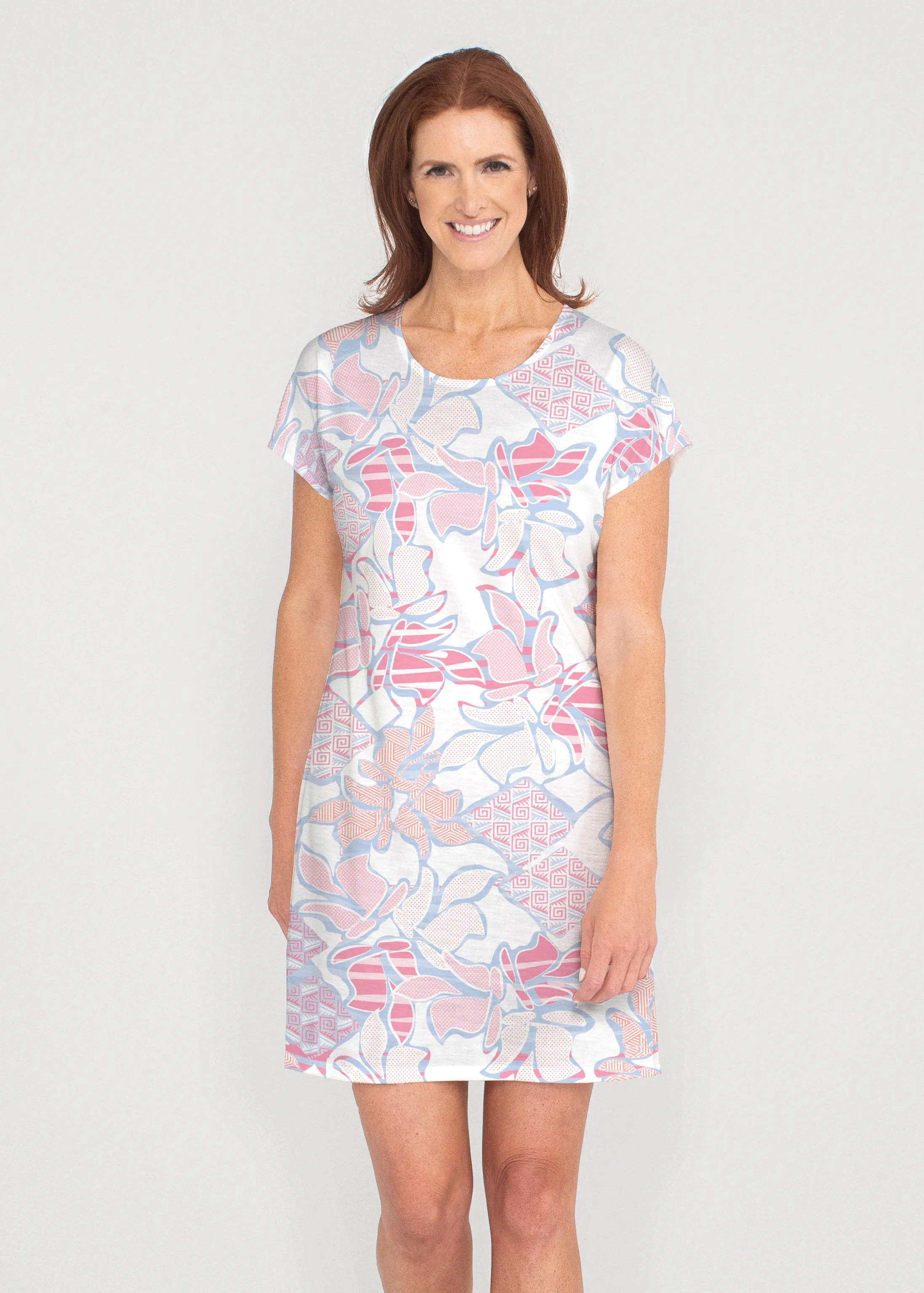 Aztek Sail Peri (8116) ~ French Terry Short Sleeve Crew Dress