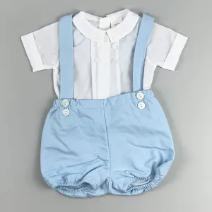 Baby Boys Blue Two Piece Summer Set - Shorts and T-shirt