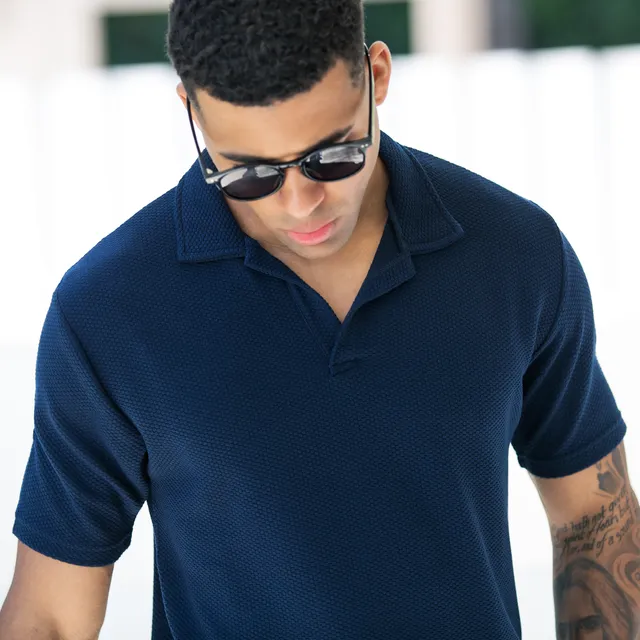 Bee Inspired Silva Polo Shirt Navy Blue