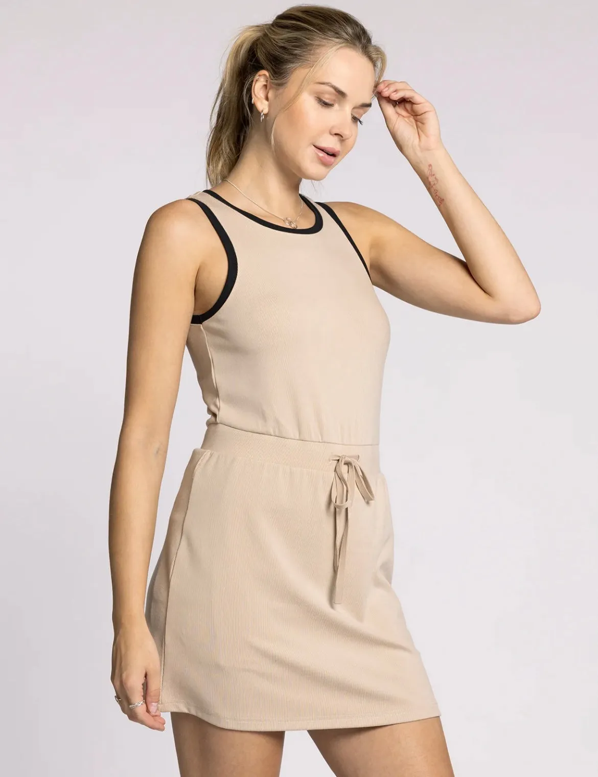 Beige Skort Dress