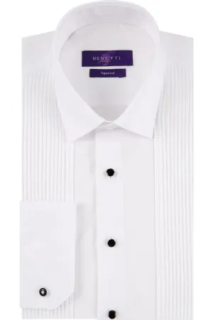 Benetti Pleated Tuxedo Tapered Shirt