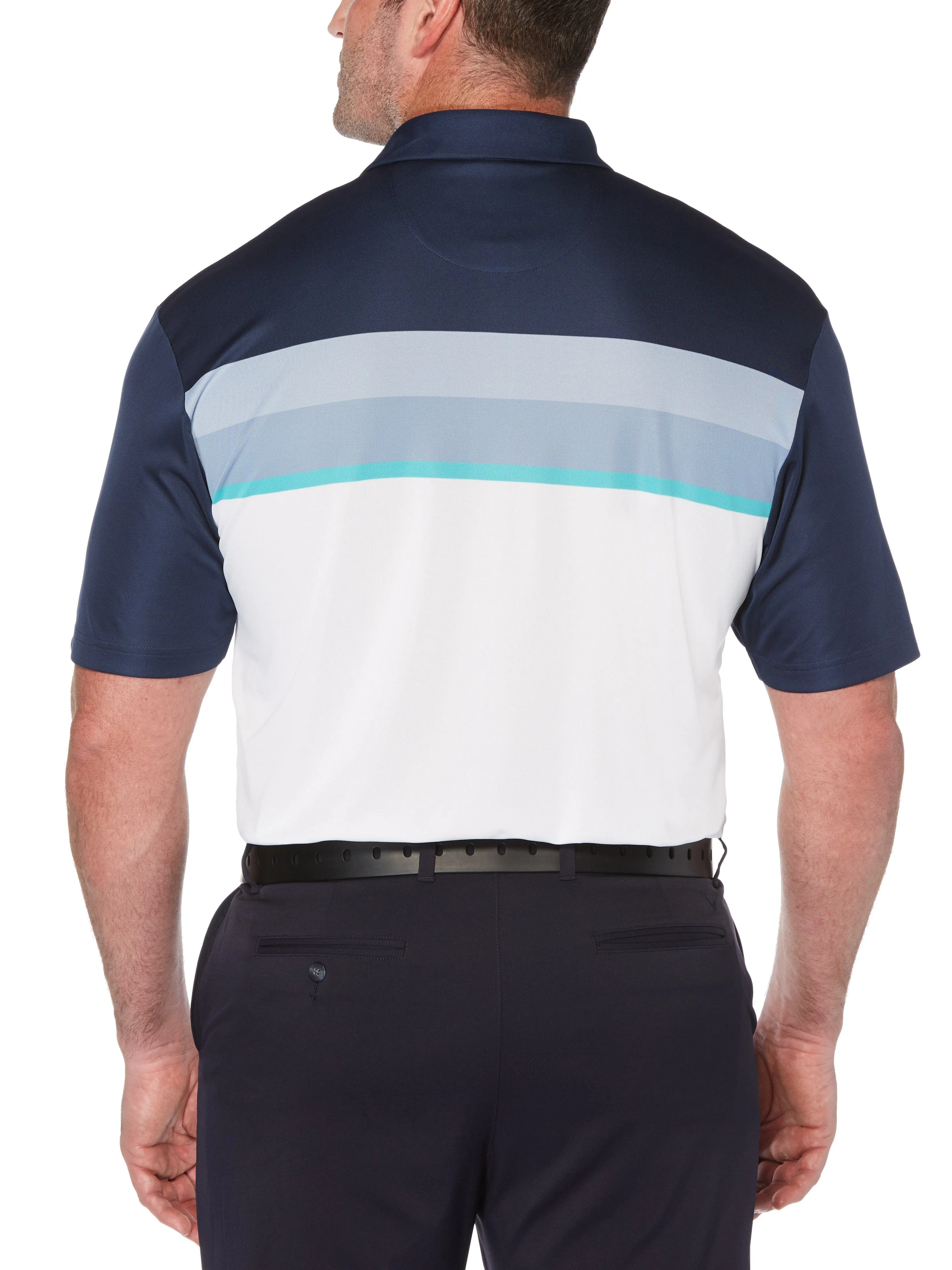 Big & Tall Birdseye Chest Stripe Polo