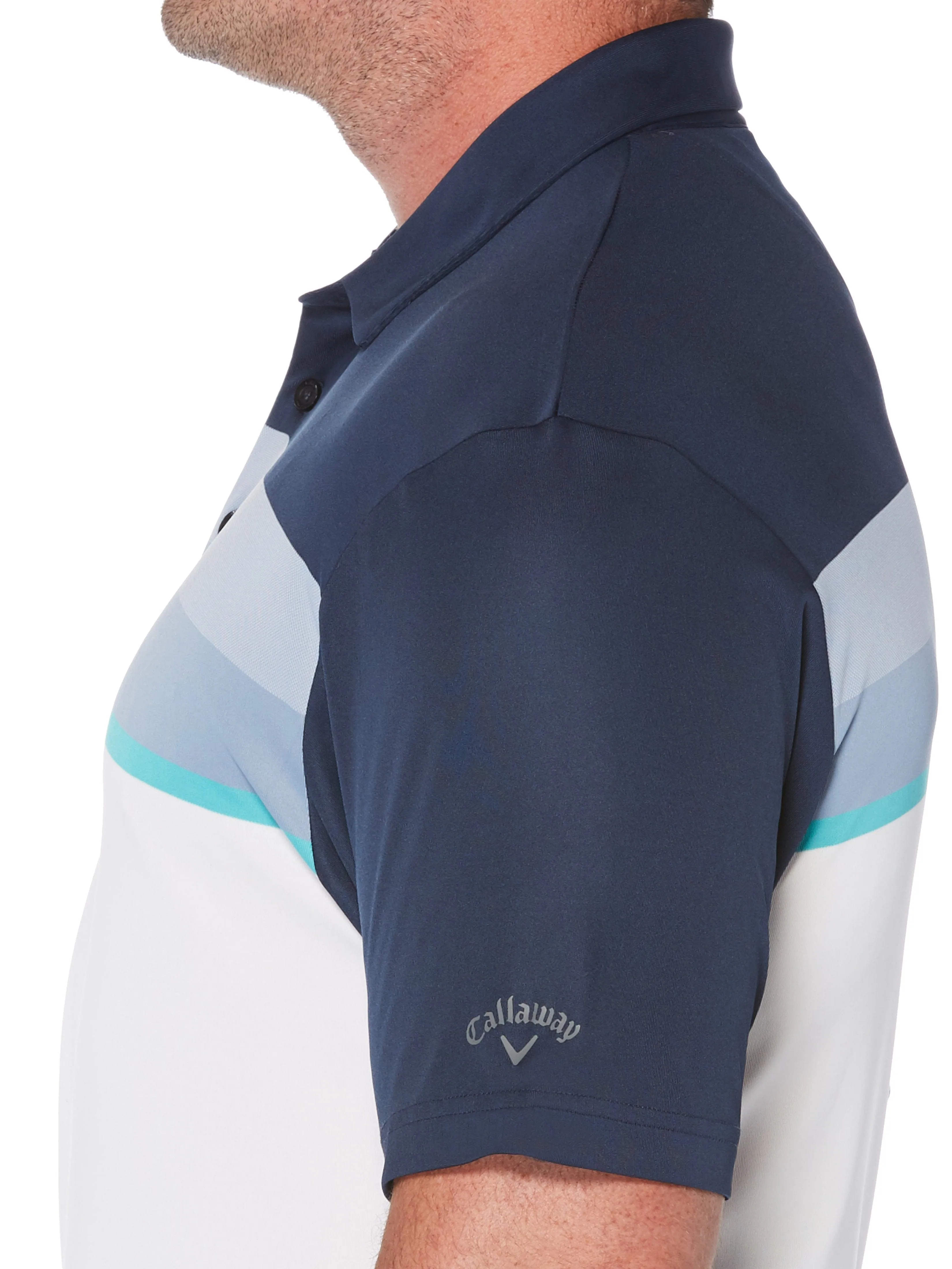 Big & Tall Birdseye Chest Stripe Polo