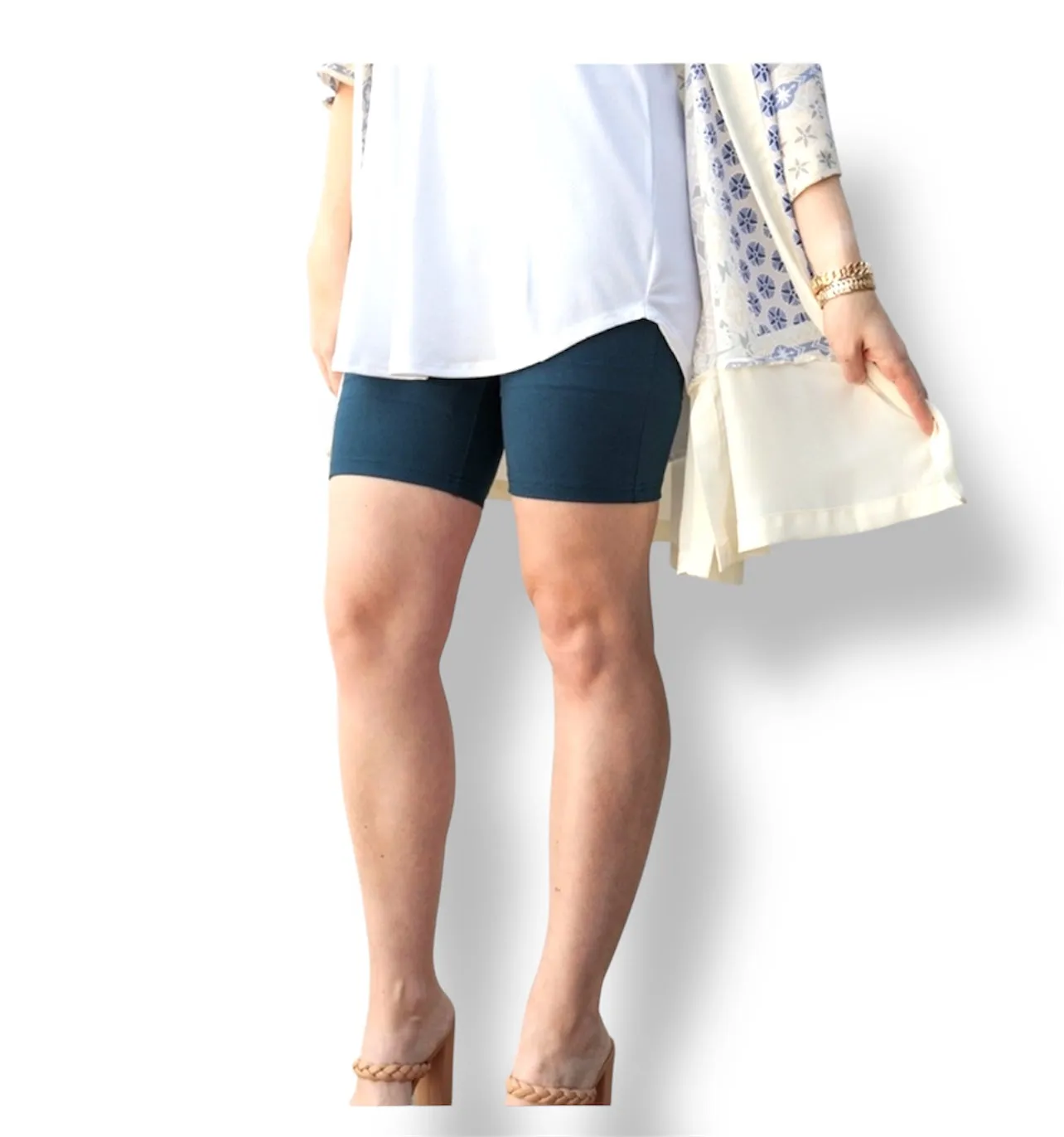 Biker Shorts - Navy Ditsy Floral