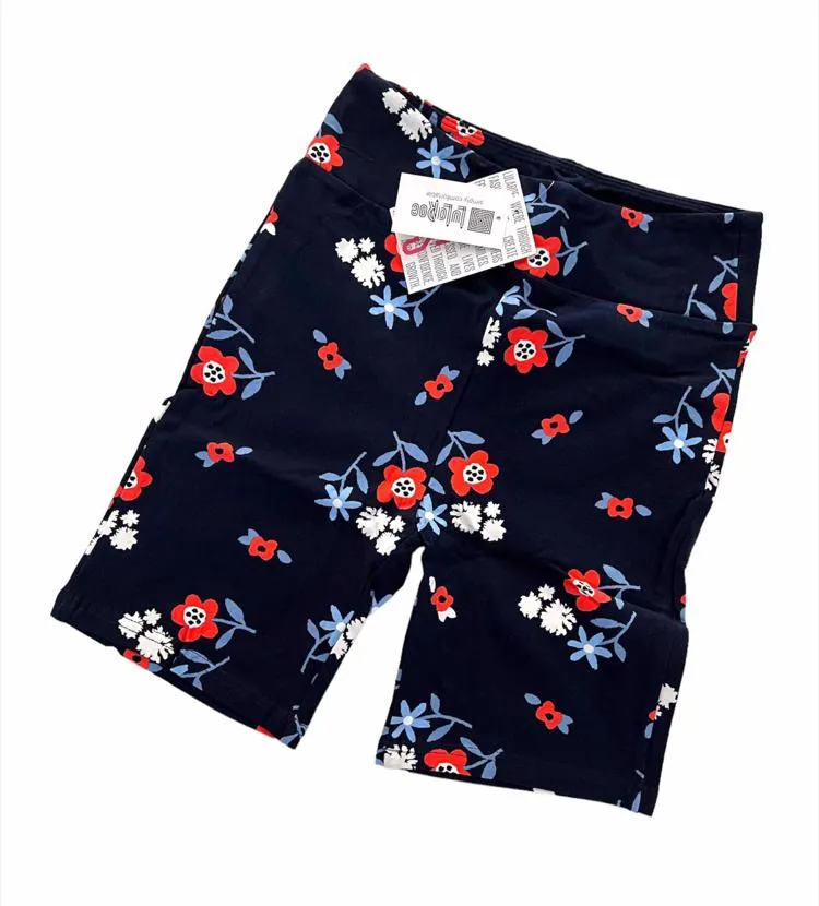 Biker Shorts - Navy Ditsy Floral