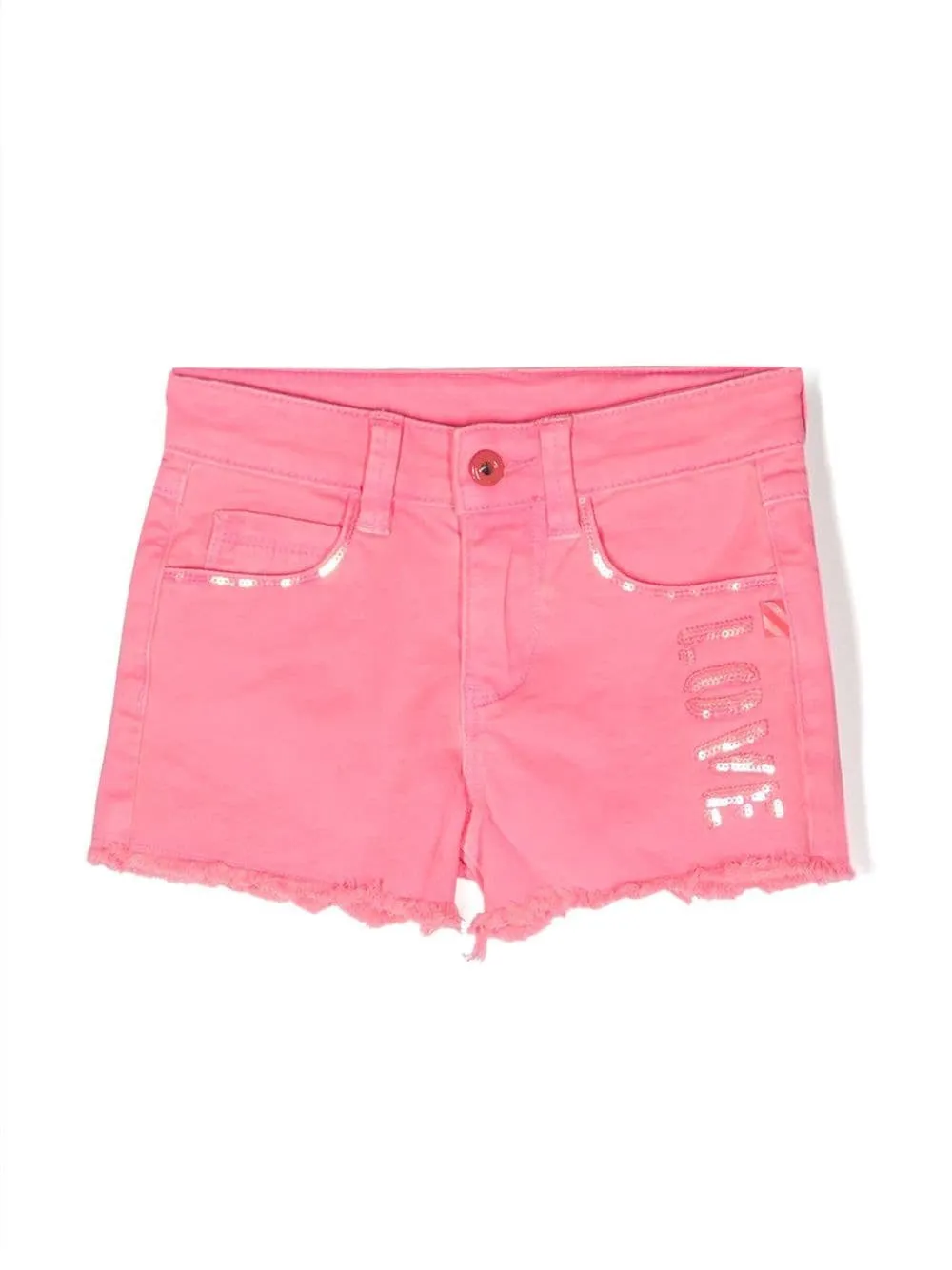 Billie Blush - Drill Five-Pocket Shorts - "Love" Sequin