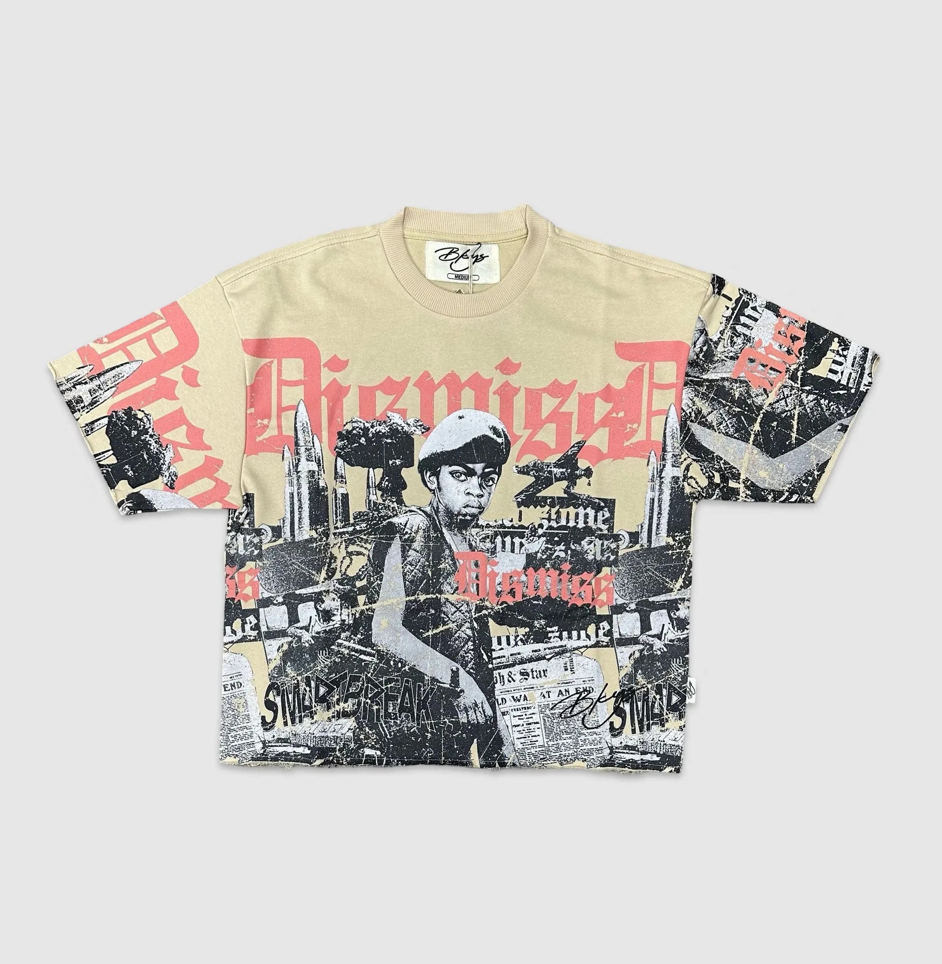 BKYS-T1206-Dismiss 3/4 Sleeve Tee