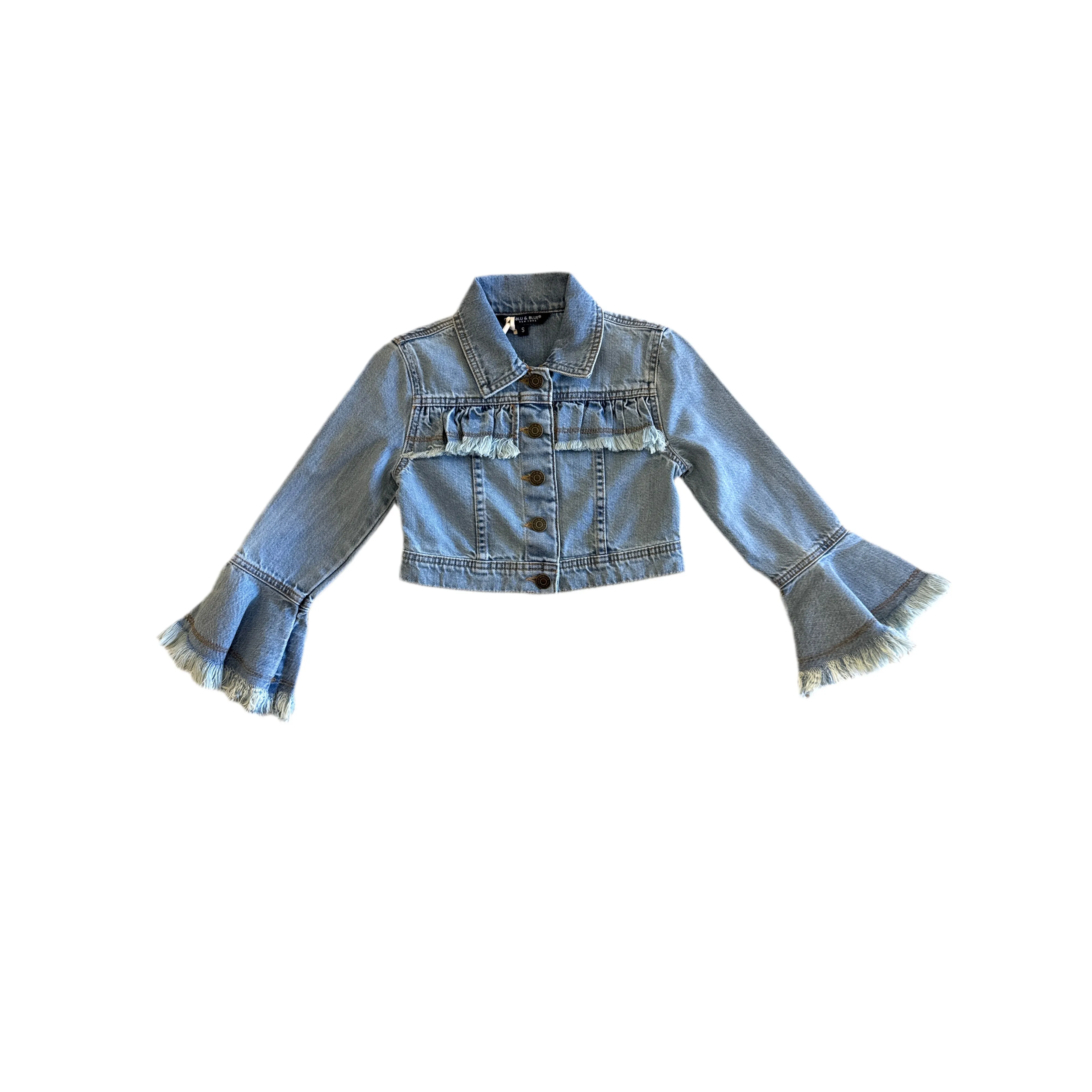 Blu & Blue Besty Cropped Denim Jacket