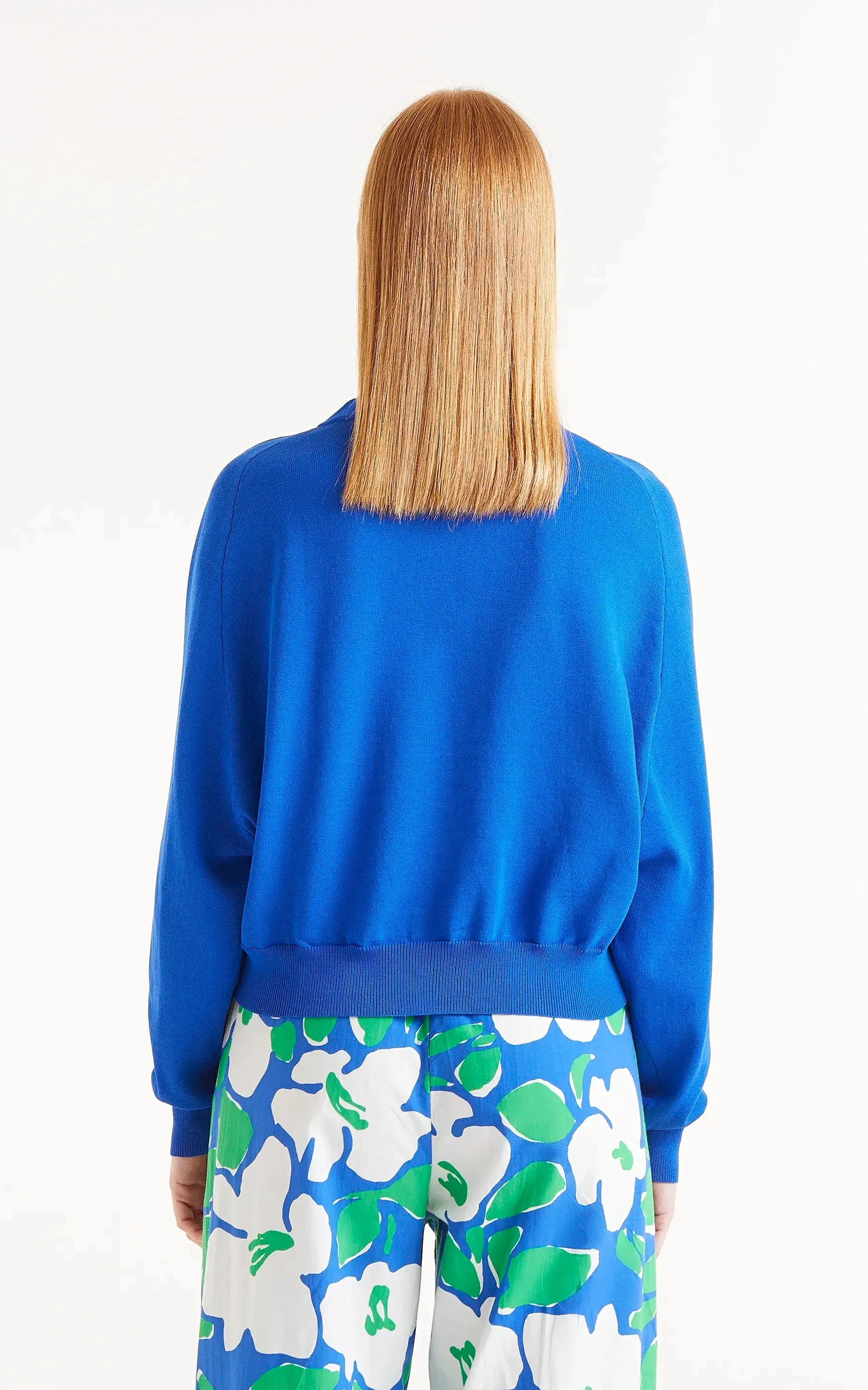 Blue Fine Knit Cardigan