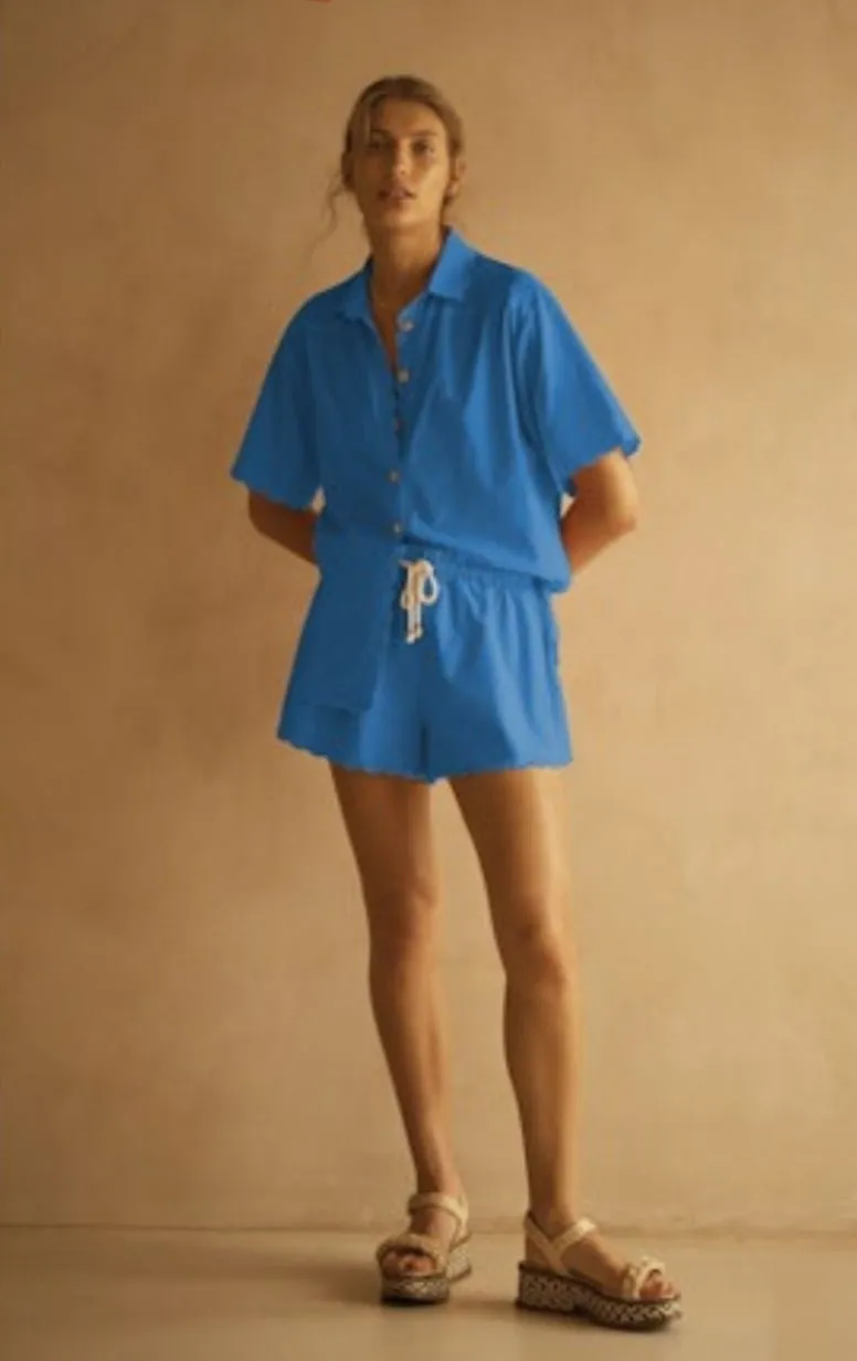 Blue Scallop Shorts