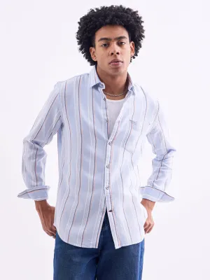 Blue Striped Cotton Shirt