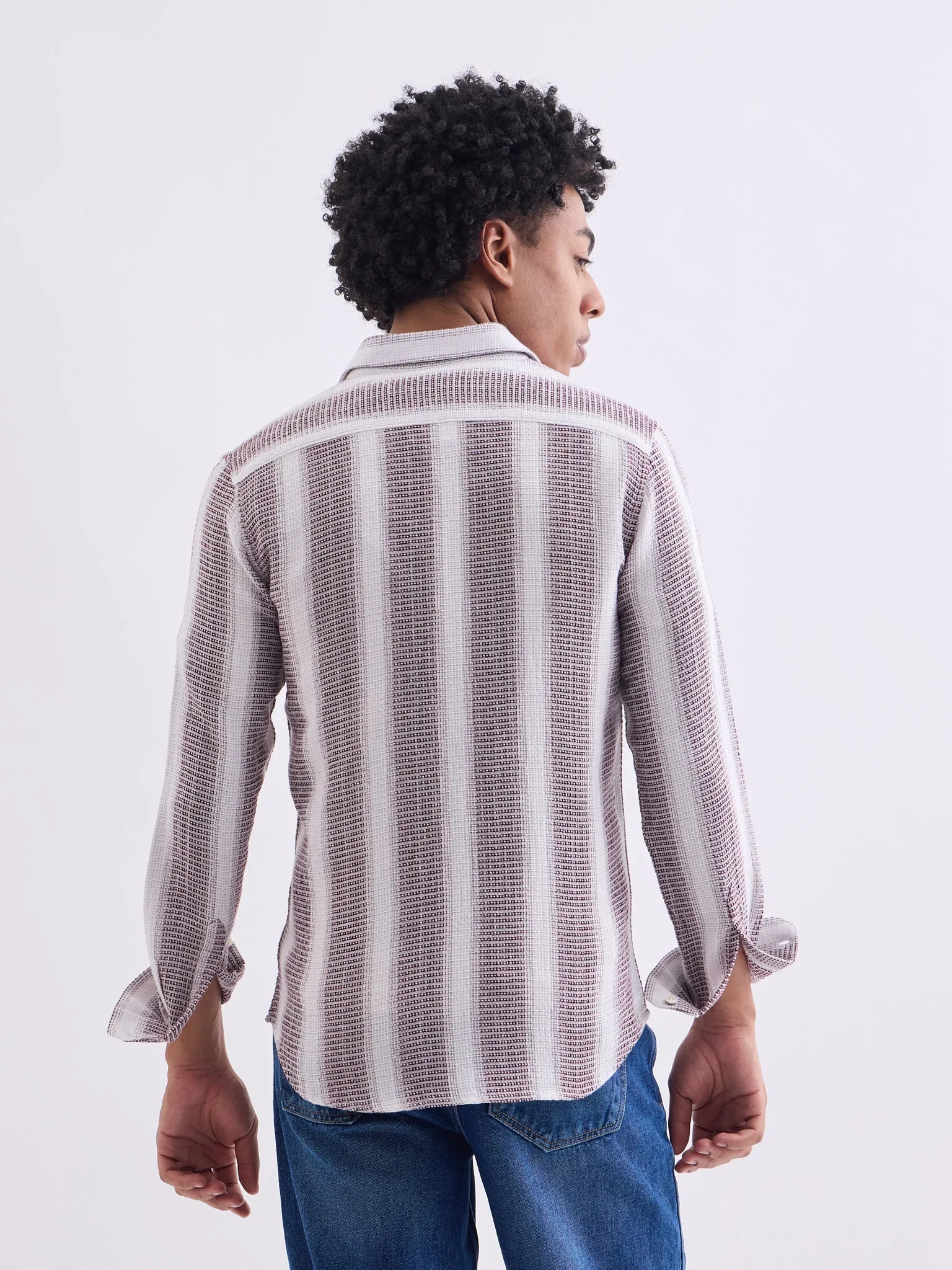 Blue Striped Slim Fit Shirt