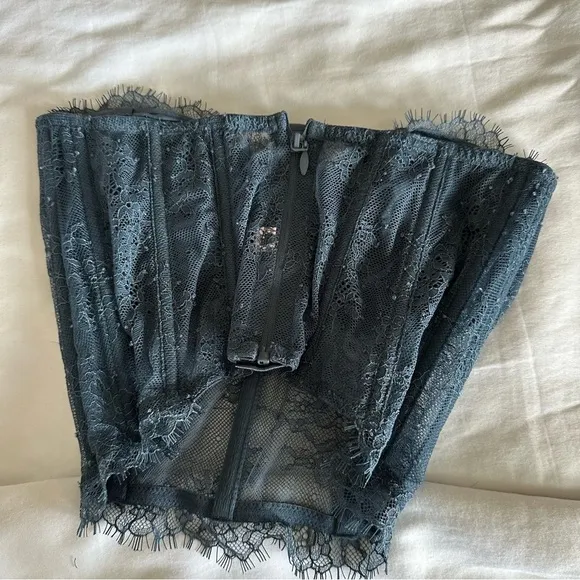 Blue/gray Crop Top
