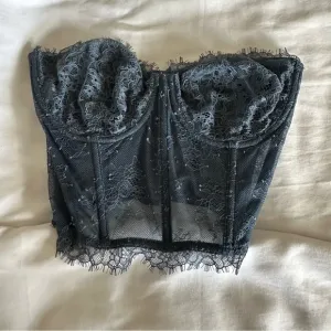 Blue/gray Crop Top