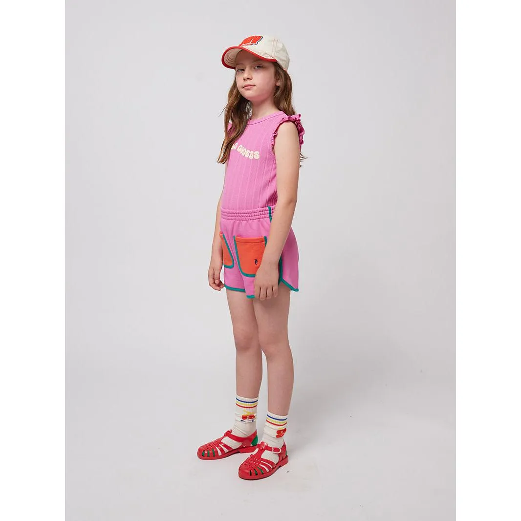 Bobo Choses - Pink colour block shorts