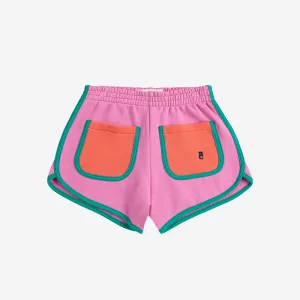 Bobo Choses - Pink colour block shorts