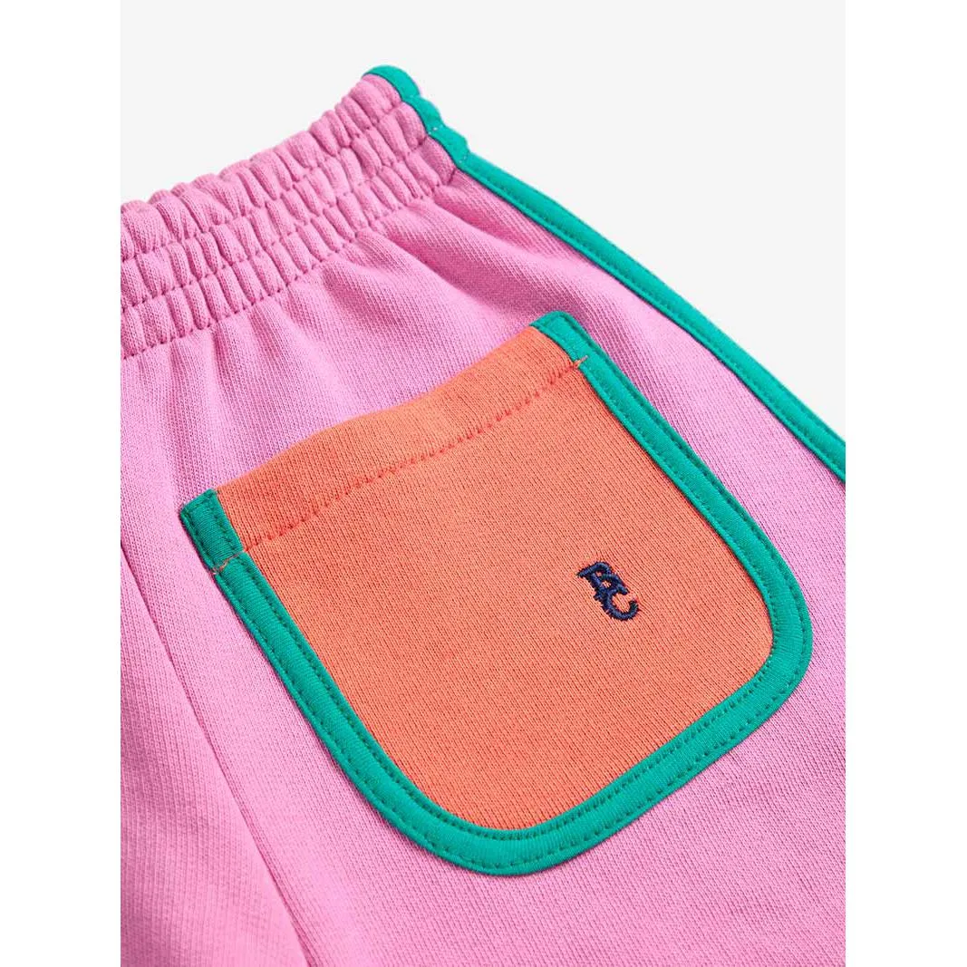Bobo Choses - Pink colour block shorts