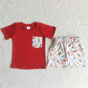 Boy Fish Gear Shorts Set