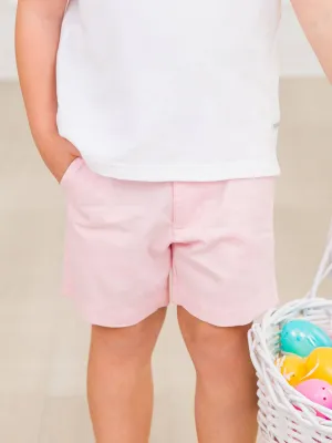 Boys Pink Stretch Chino Shorts