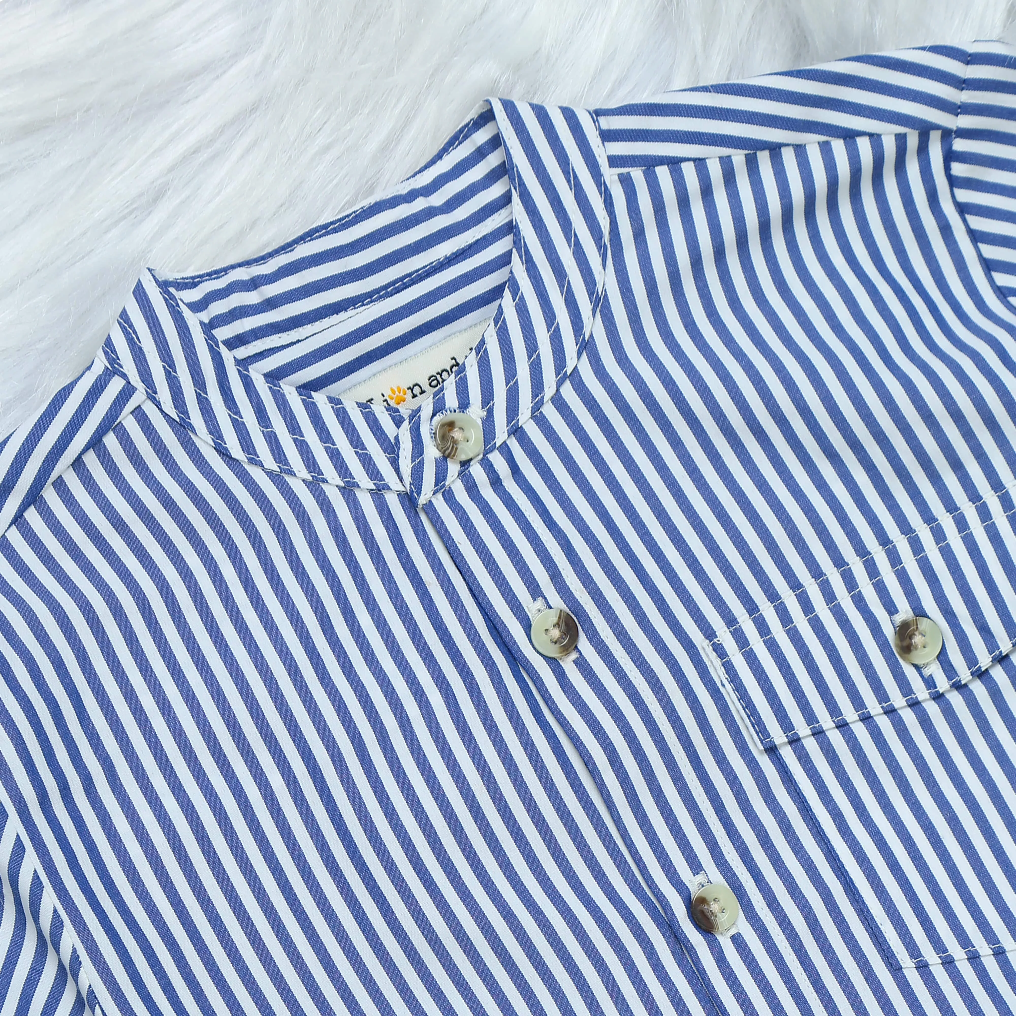 Boys Roll Up Sleeve Shirt Candy Stripes