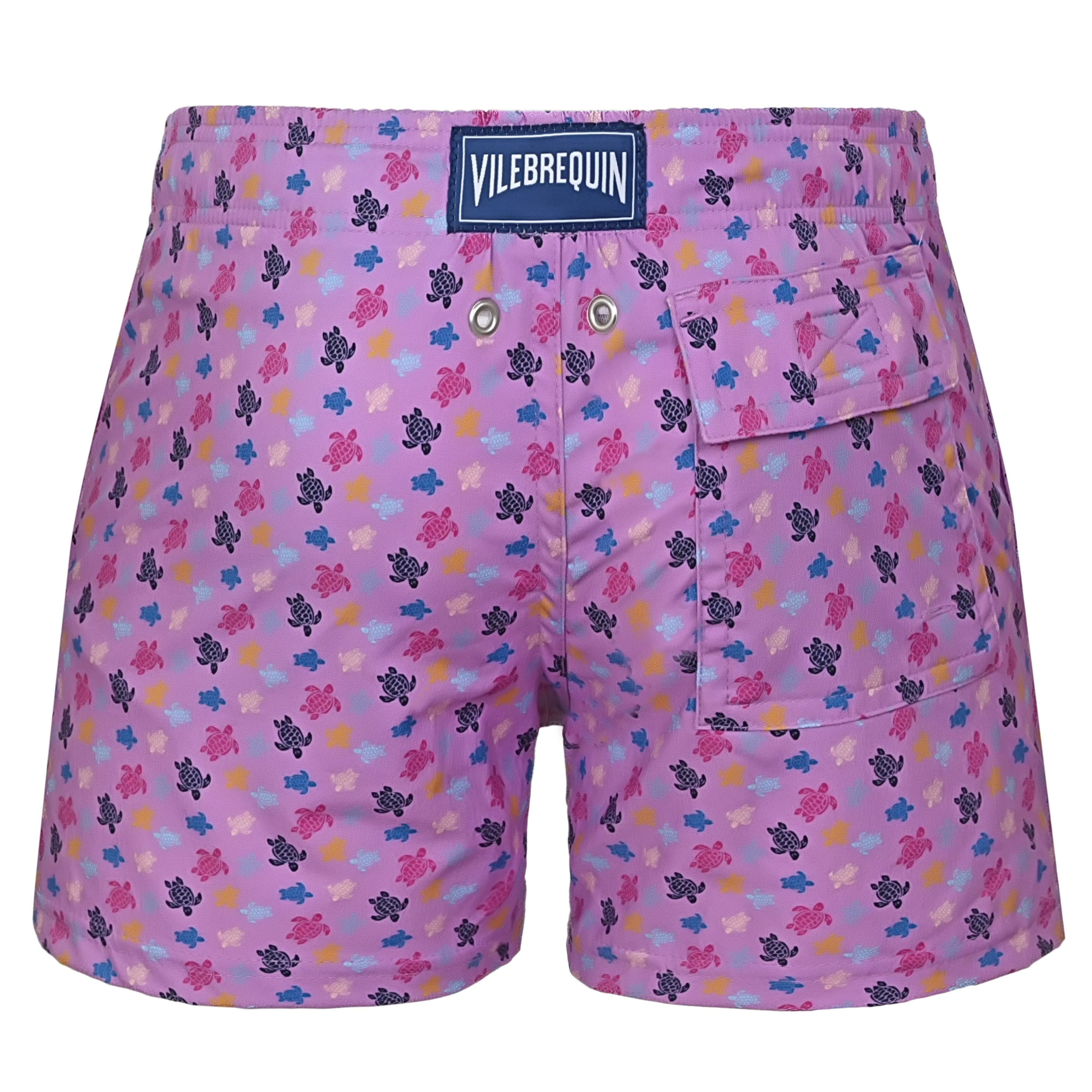 Boys Stretch Swim Shorts Micro Ronde Des Tortues Rainbow Purple