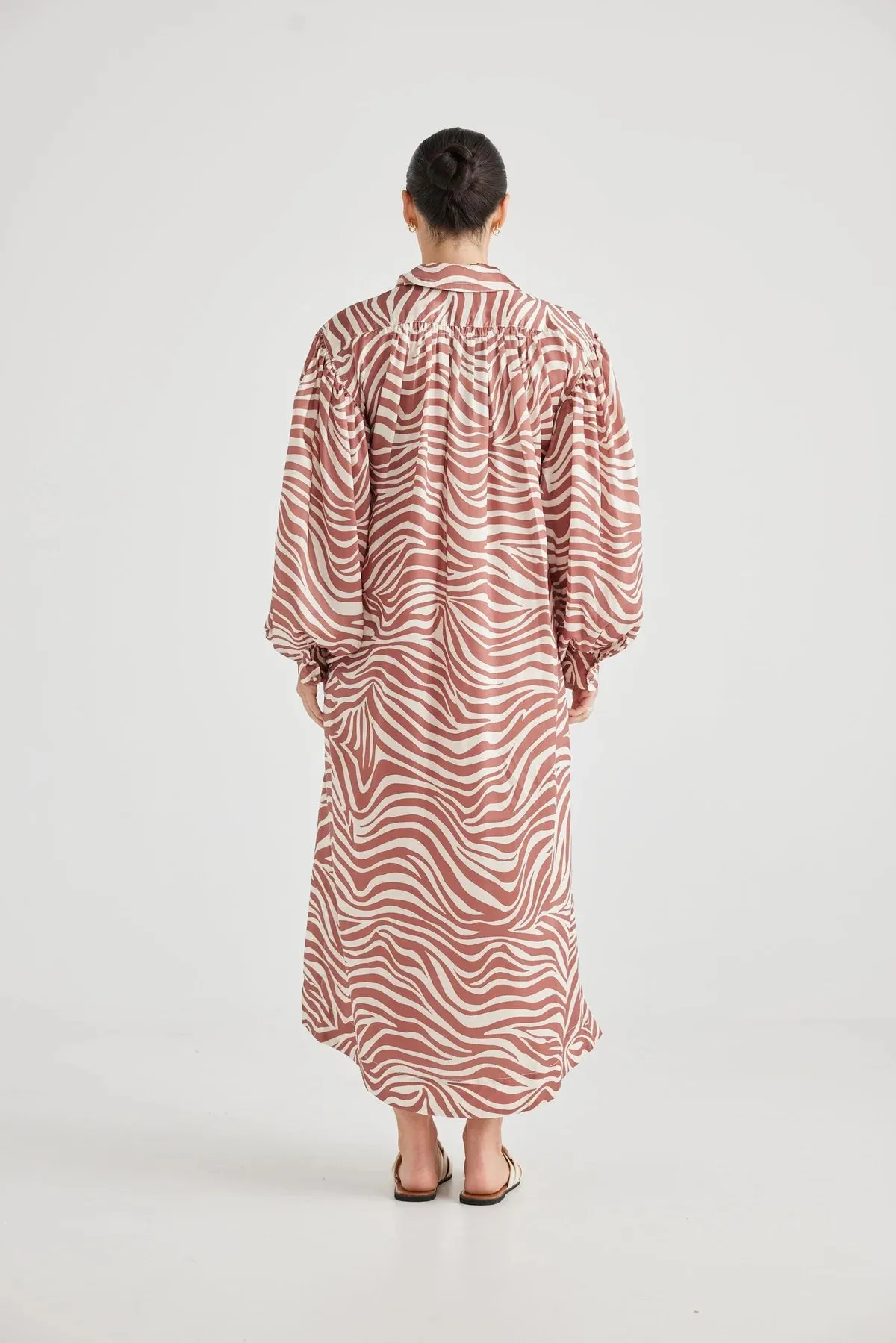 Brave & True | Fontaine Dress | Tan Zebra
