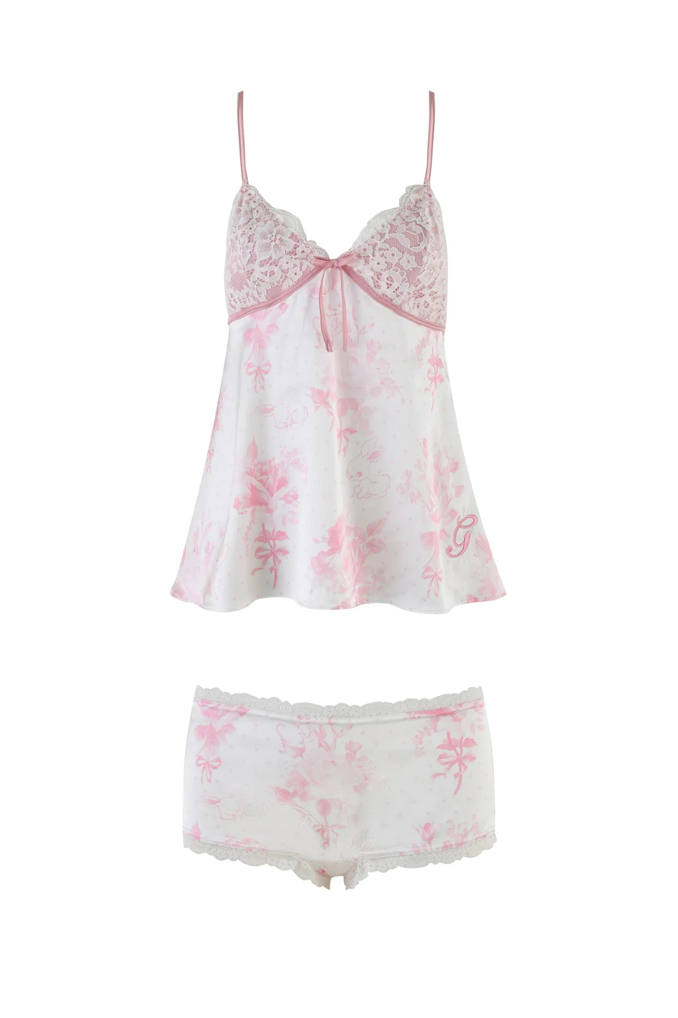 BRIDGET CAMI 2 PIECE SET - PINK : FLORAL