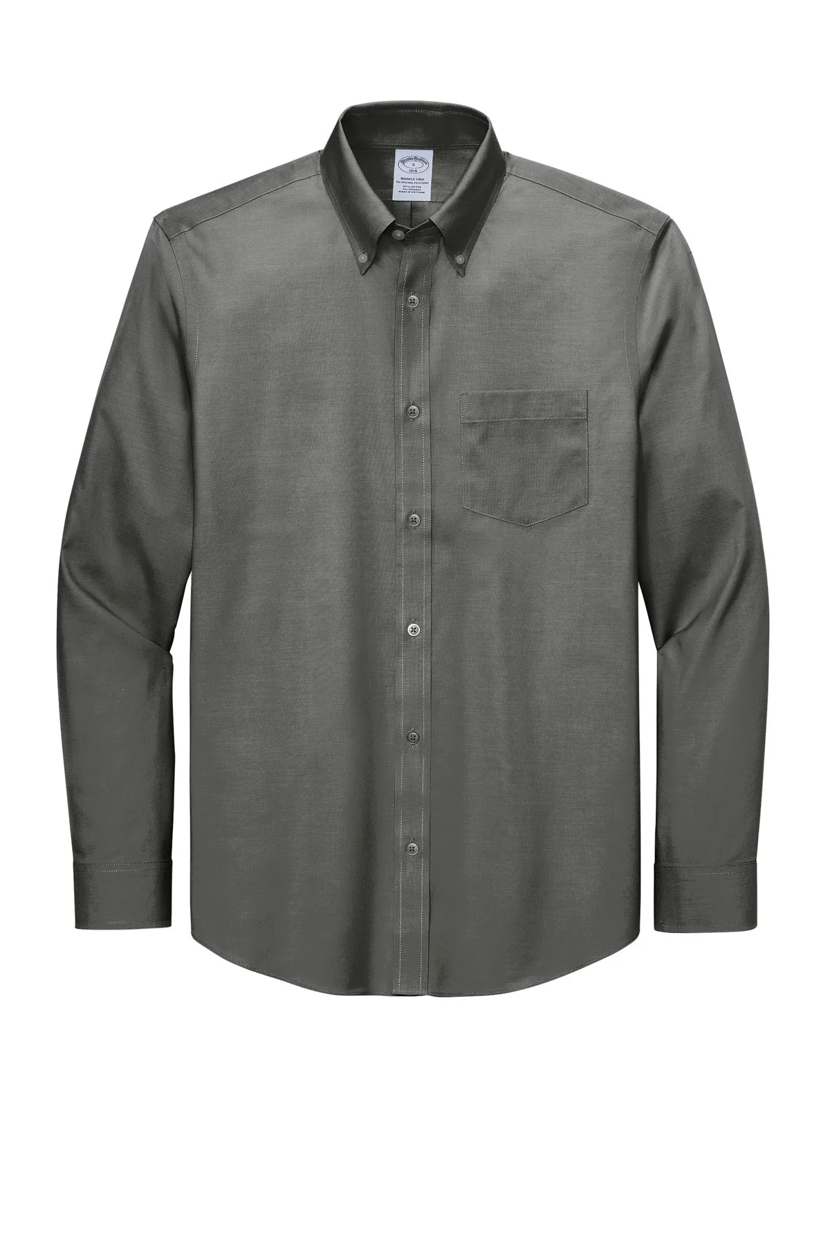Brooks Brothers Tall Wrinkle-Free Stretch Pinpoint Shirt TBB18000 Deep Black Tall