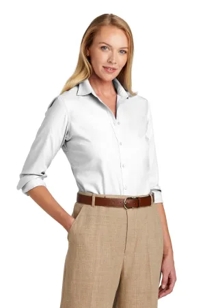 Brooks Brothers Women's Wrinkle-Free Stretch Nailhead Shirt BB18003 White