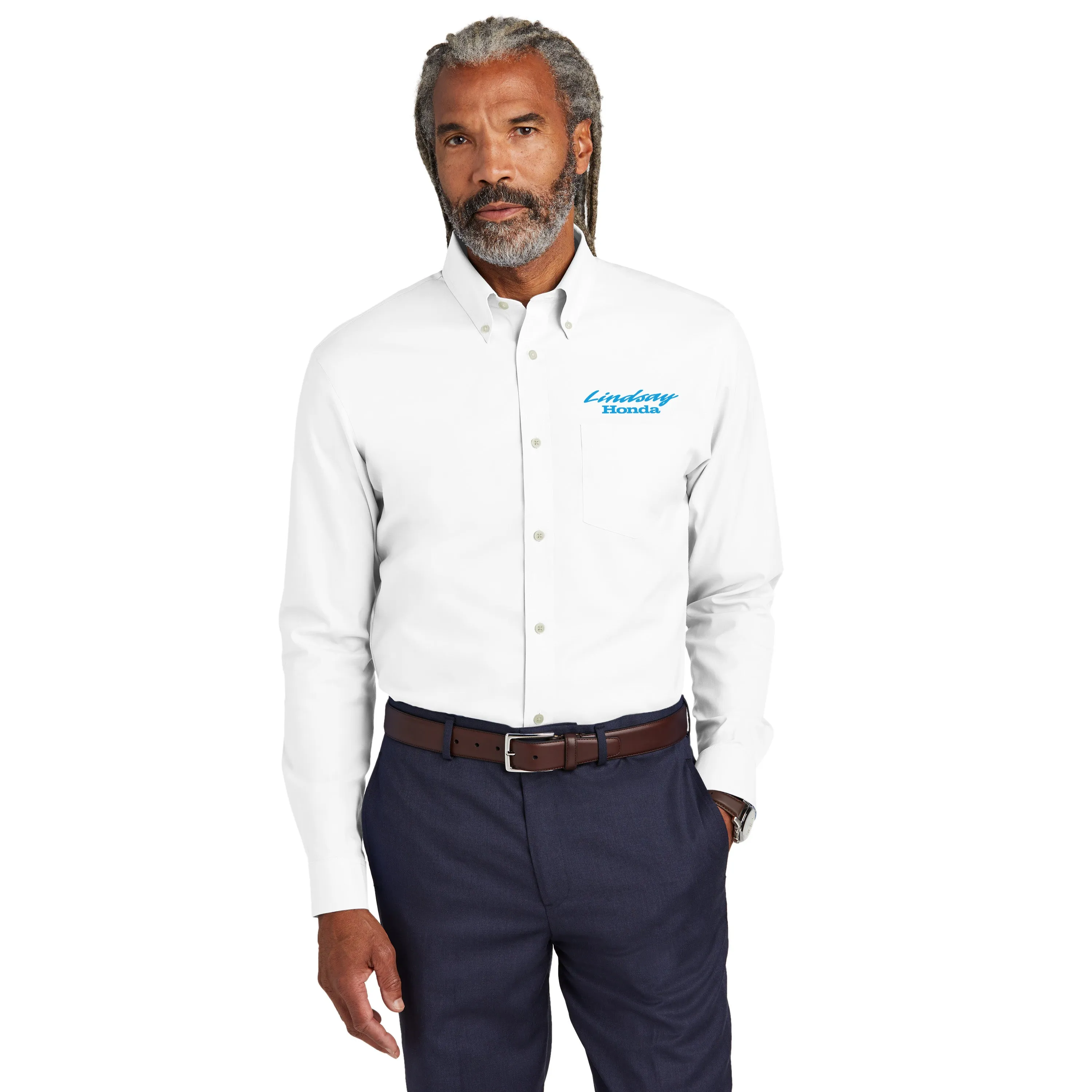 Brooks Brothers - Wrinkle-Free Stretch Pinpoint Shirt. BB18000.