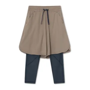 Brown Lace-up Sports Shorts